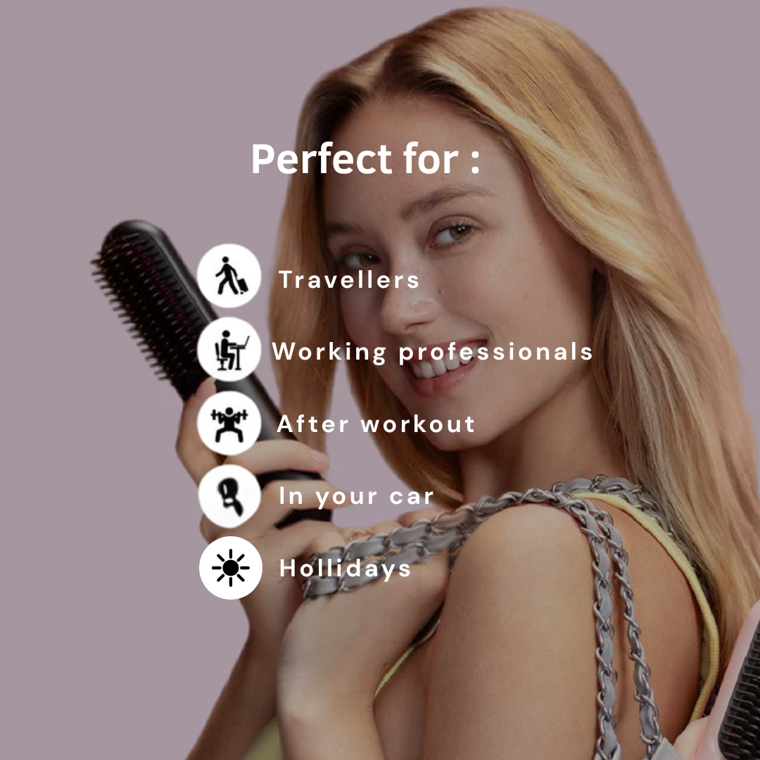 Portable Straightener Brush - Soneax GoBrush PRO