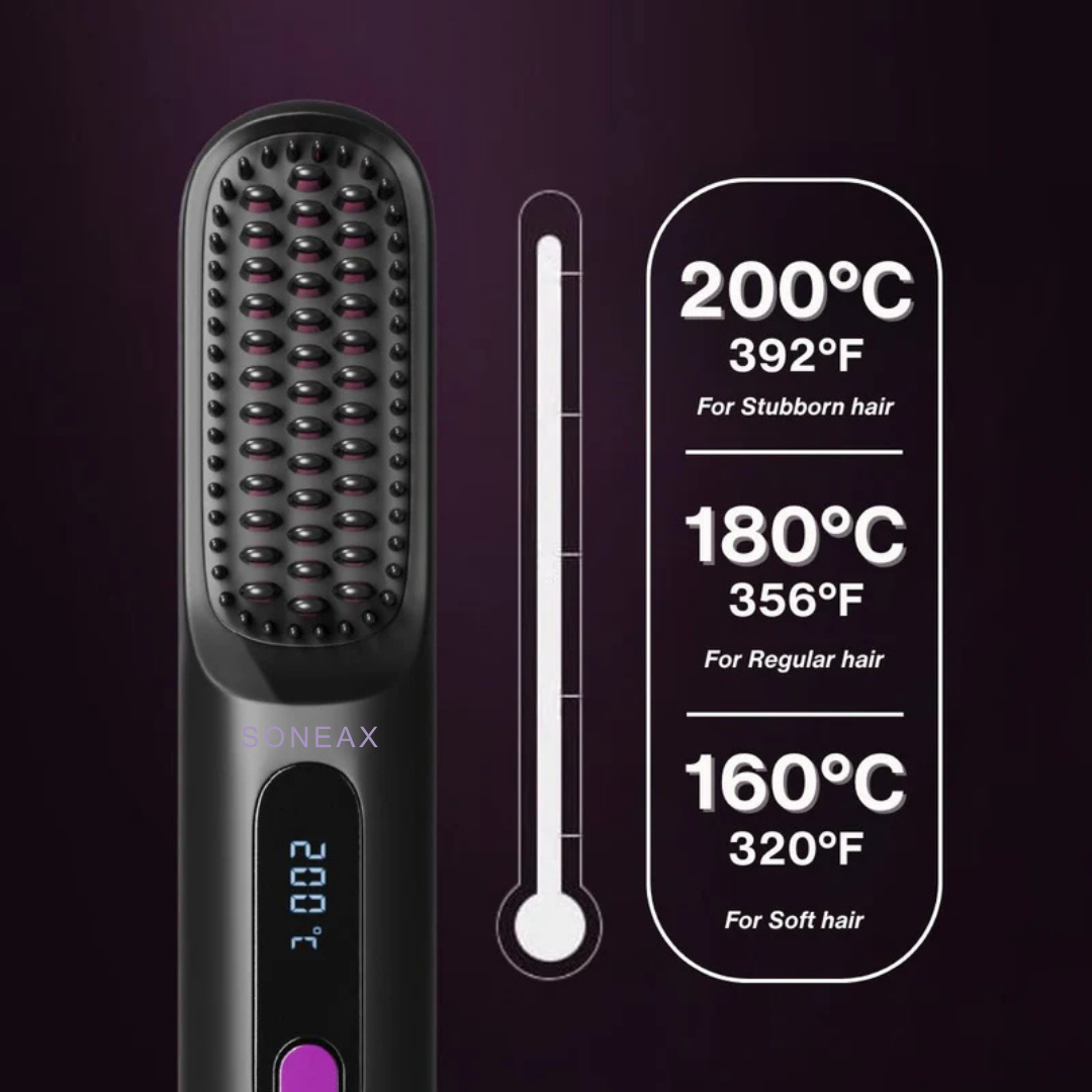Portable Straightener Brush - Soneax GoBrush PRO
